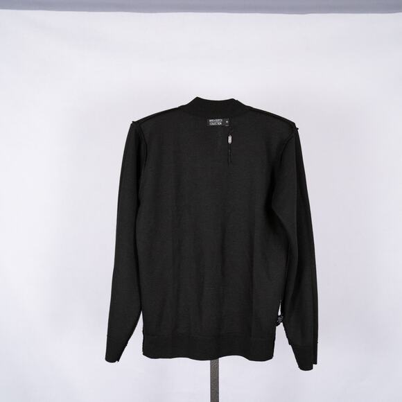 NEW Marx & Dutch Collection 1/4 Zip Pullover Sweater Black Men's Size MEDIUM - Picture 5 of 6